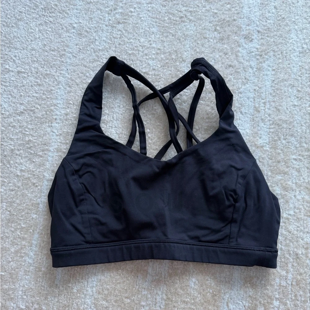 Lululemon Athletica Black Crossback Sports Bra